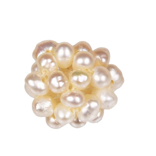 Perlenball, Perlenkugel, Ã˜14-15mm, Süßwasserperlen, weiss,7174